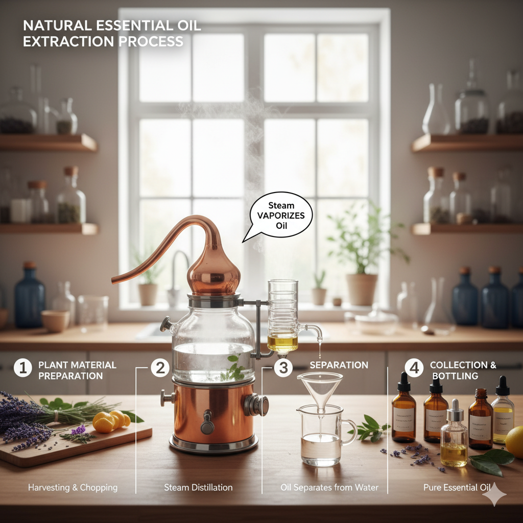 quy trình chiết xuất tinh dầu thiên nhiên