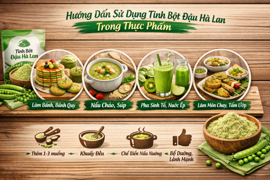 sử dụng tinh bột đậu hà lan trong thực phẩm